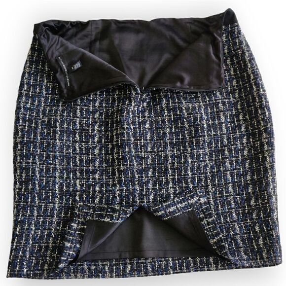 WHBM WHITE HOUSE BLACK MARKET BLUE BLACK CAREER SKIRT SIZE 10 - Picture 4 of 8